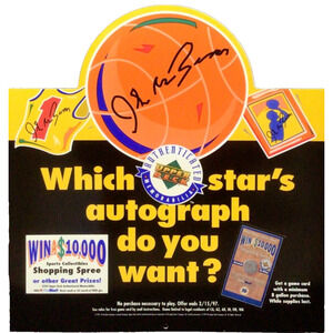 Union 76 Upper Deck Basketball Gas Pump Topper Insert Sign 1997 Advertising